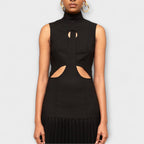 Sana | Abito Maxi Chic da Donna con Spacchi e Gonna Plissettata