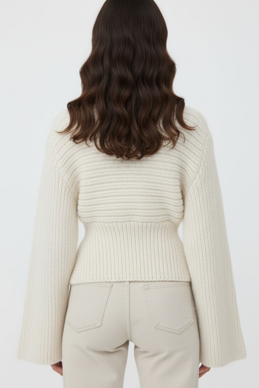 Sabine | Cardigan da donna con scollo profondo e taglio asimmetrico