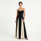 Celestine | Women's Maxi Dress with Straps and Contrast Panels
