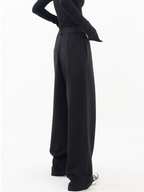 Zenvira | Pantaloni Baggy Donna a Vita Alta con Piega