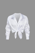 Dobrosława | Camicia elegante da donna in raso con maniche lunghe