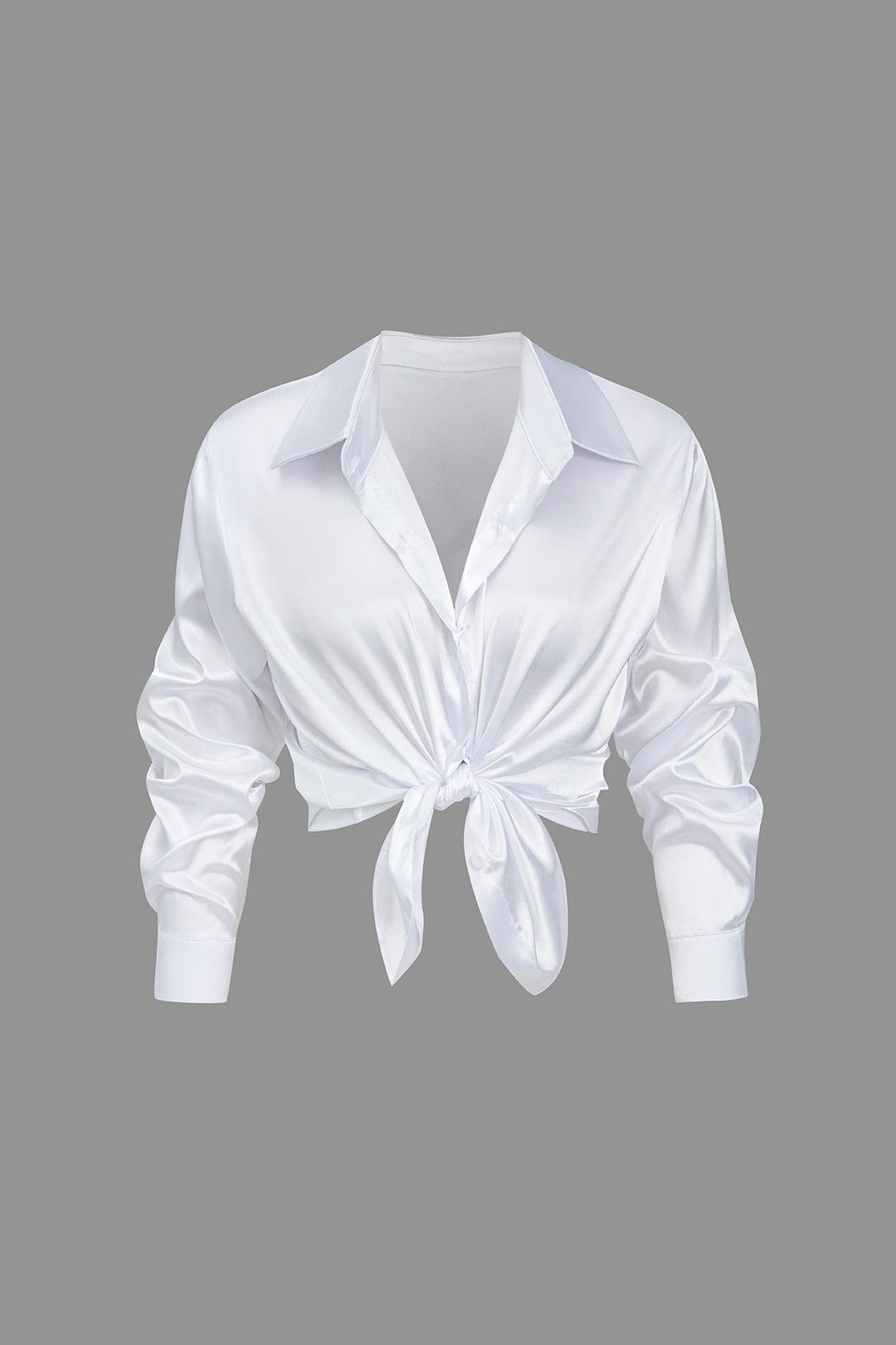 Dobrosława | Camicia elegante da donna in raso con maniche lunghe