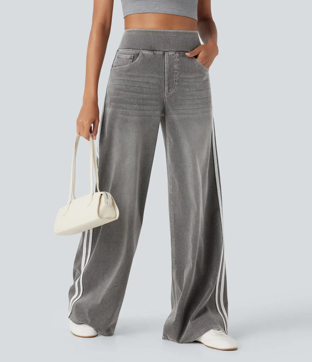 Savéline | Pantaloni elasticizzati da donna con gamba larga