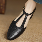 Aureline | Scarpe da donna Mary Jane vintage con cinturino intrecciato a T