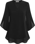 Rozee | Camicetta leggera da donna con scollo a V e maniche larghe