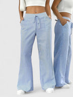 Roseline | Pantaloni da donna a righe con gamba larga