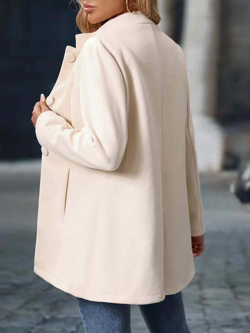 Isabella | Elegante cappotto da donna con bottoni e taglio aderente