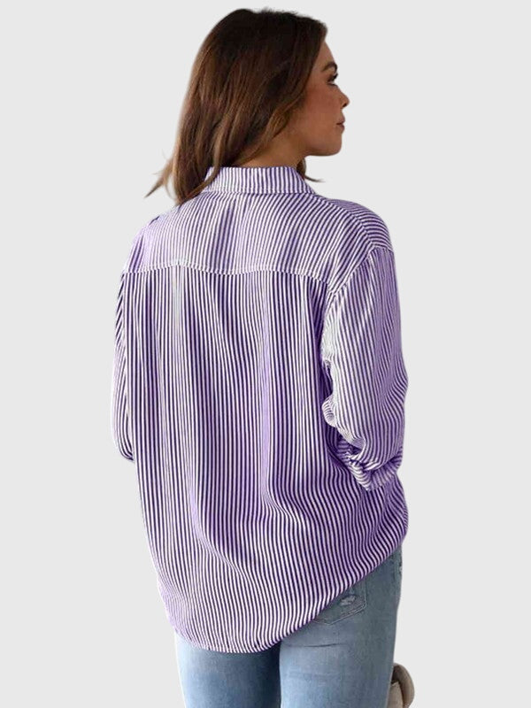 Zorella | Camicia Casual Donna a Righe con Laccio Frontale