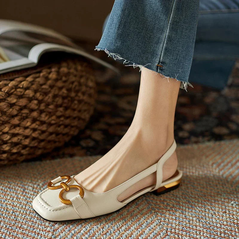 Yarvella | Women's Slingback Pumps with Low Heel Casual