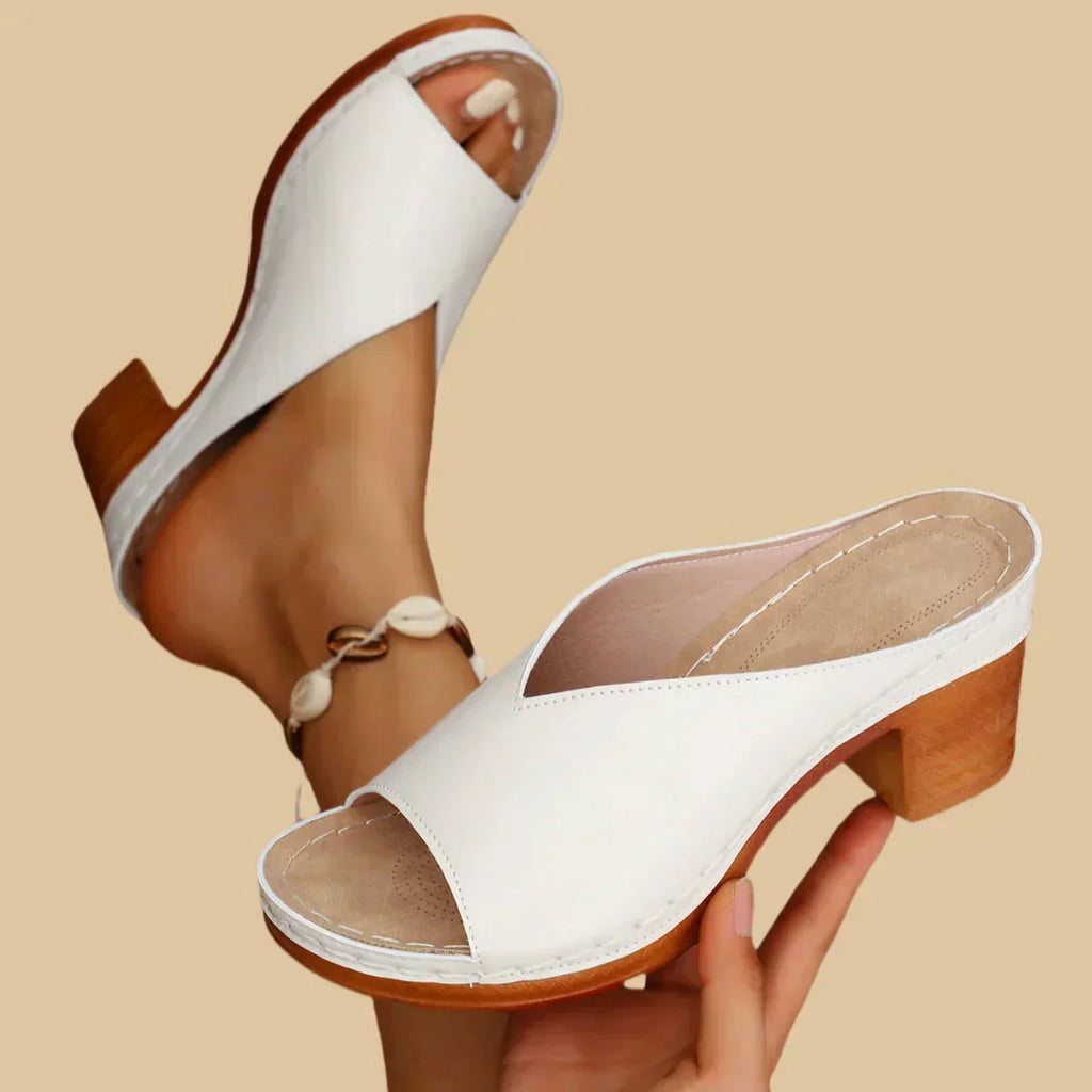 Solmira | Sandali Donna con Tacco a Blocco Slip-on