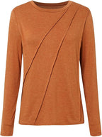 Bravelle | Camicia Donna Ampia con Cucitura Asimmetrica e Manica Lunga