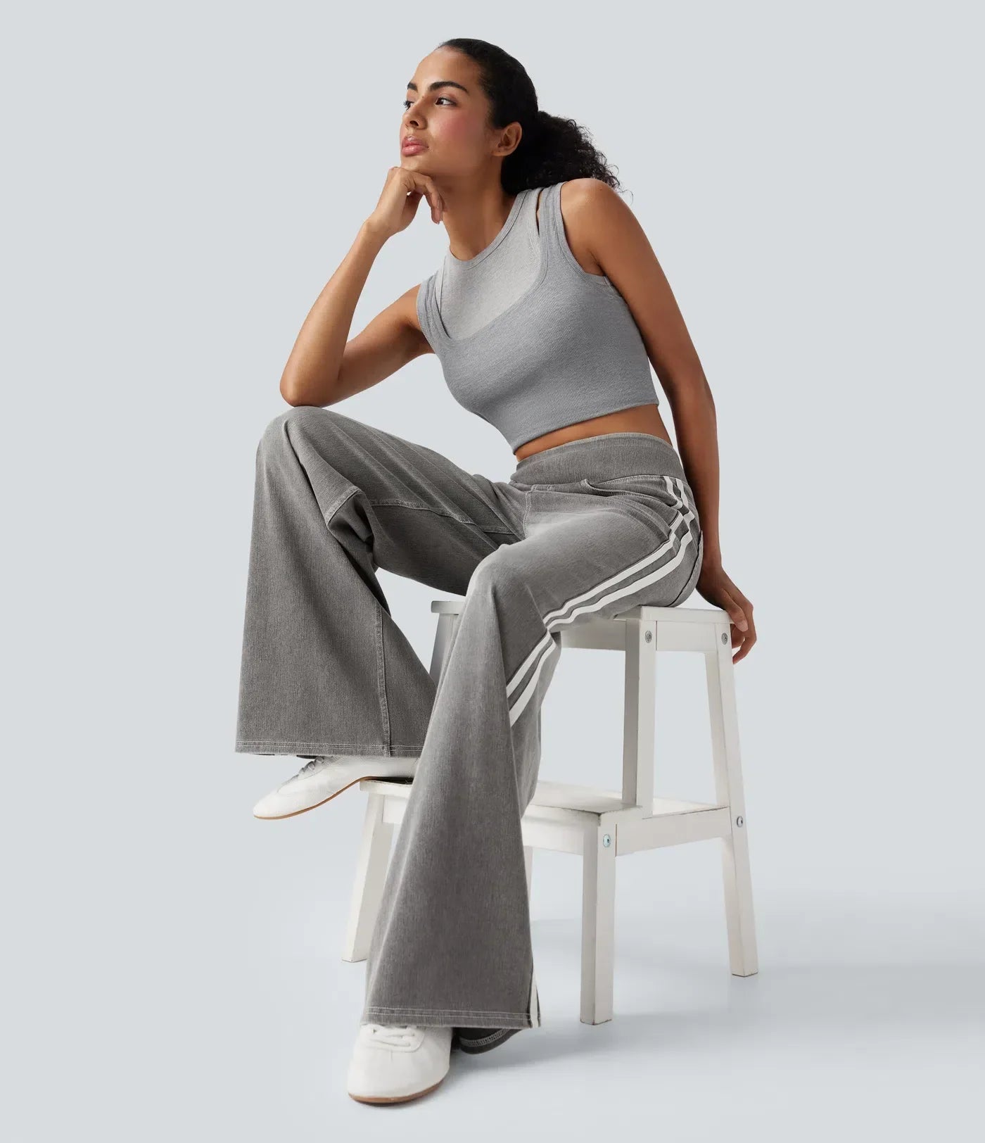 Savéline | Pantaloni elasticizzati da donna con gamba larga