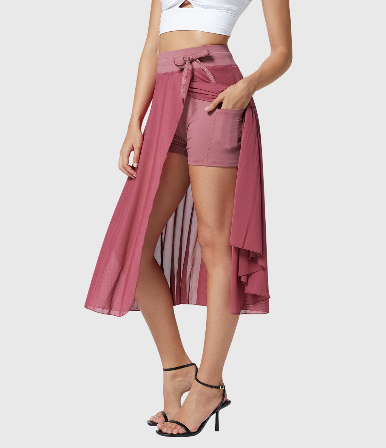 Lunara | Women's Elegant Midi Wrap Skirt, Airy