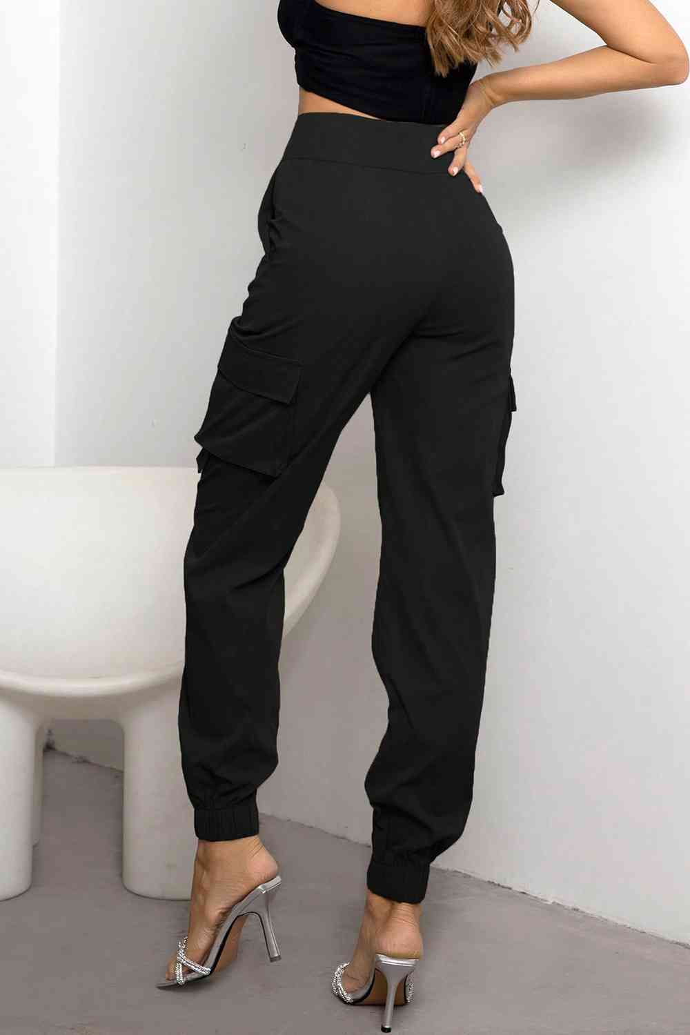 Rovena | Pantaloni Cargo Donna a Vita Alta Tapered Casual