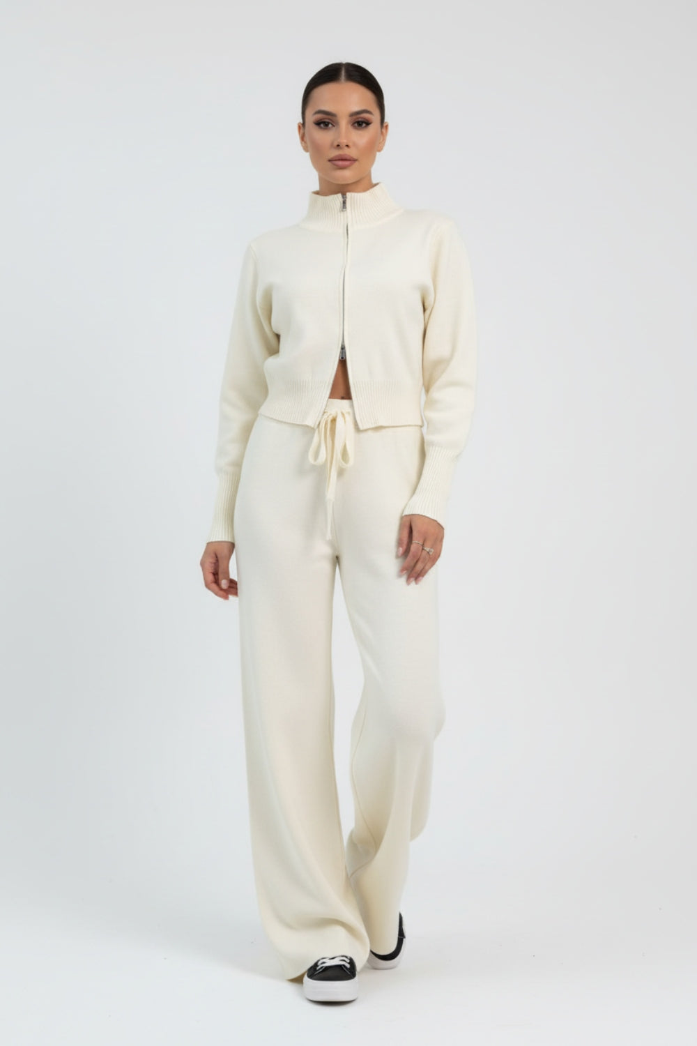Valerie | Women's knit set with wide pants