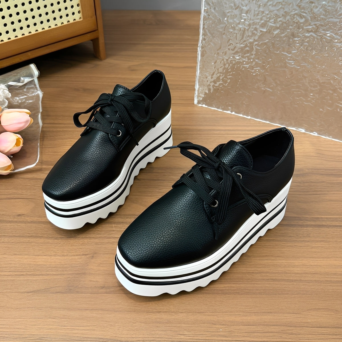 Basanti | Women's Platform Sneakers with Thick Sole