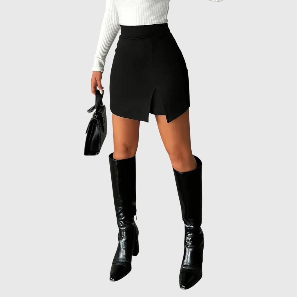 Eloria | Gonna Mini Donna a Vita Alta con Spacco