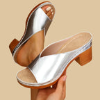 Solmira | Sandali Donna con Tacco a Blocco Slip-on