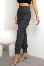 Rovena | Pantaloni Cargo Donna a Vita Alta Tapered Casual