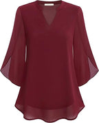 Rozee | Camicetta leggera da donna con scollo a V e maniche larghe