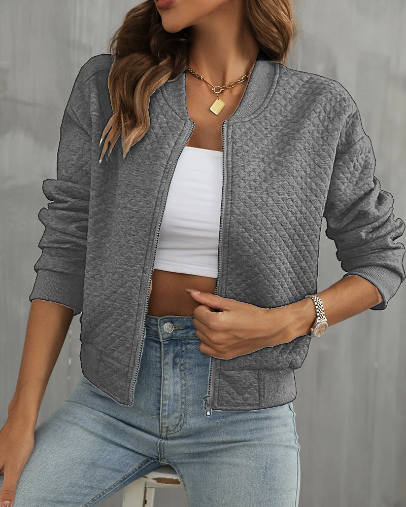 Melania | Giacca bomber casual leggera da donna con cerniera