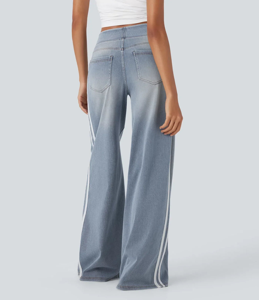 Savéline | Pantaloni elasticizzati da donna con gamba larga