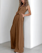 Dea | Elegante Completo Donna a Righe con Gilet