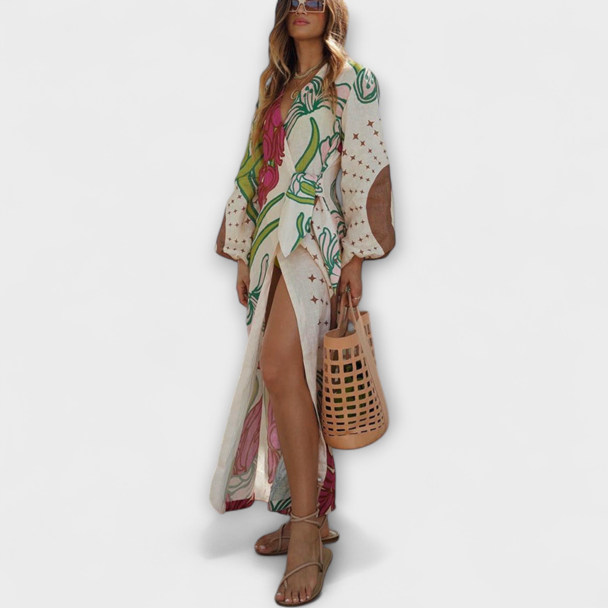 Mariselle | Abito Estivo Maxi Fantasia da Donna con Laccio