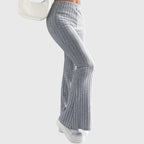 Selmira | Pantaloni casual a coste da donna a zampa d'elefante