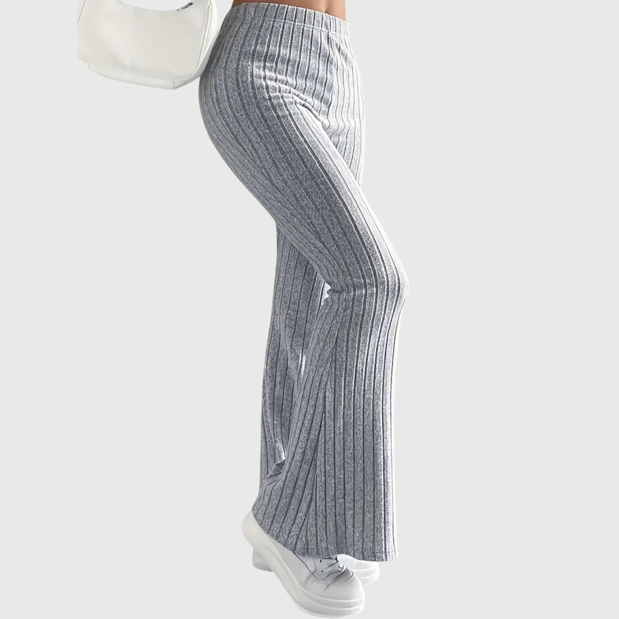 Selmira | Pantaloni casual a coste da donna a zampa d'elefante