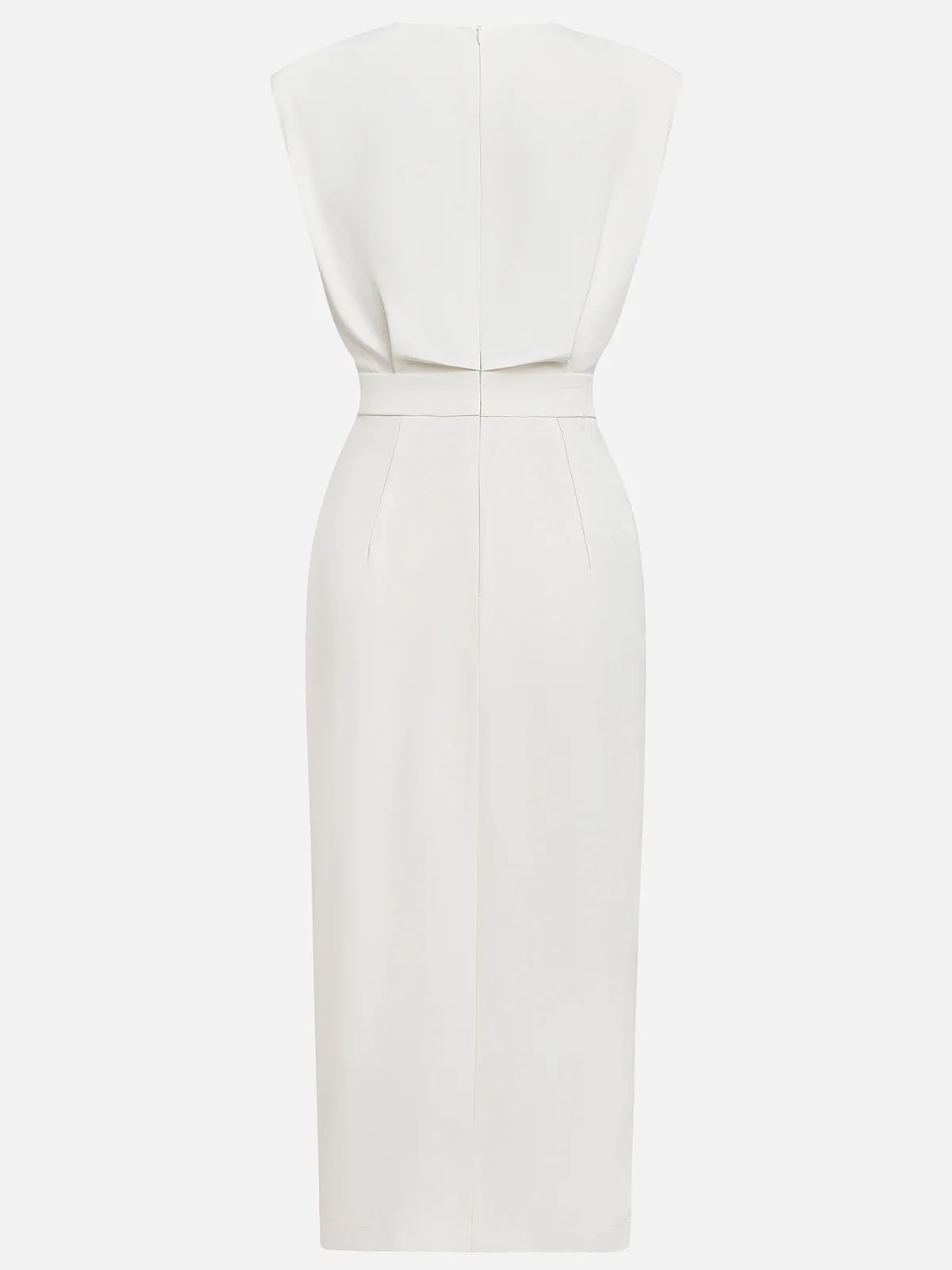 Larysa | Elegancka damska sukienka midi z rozcięciem