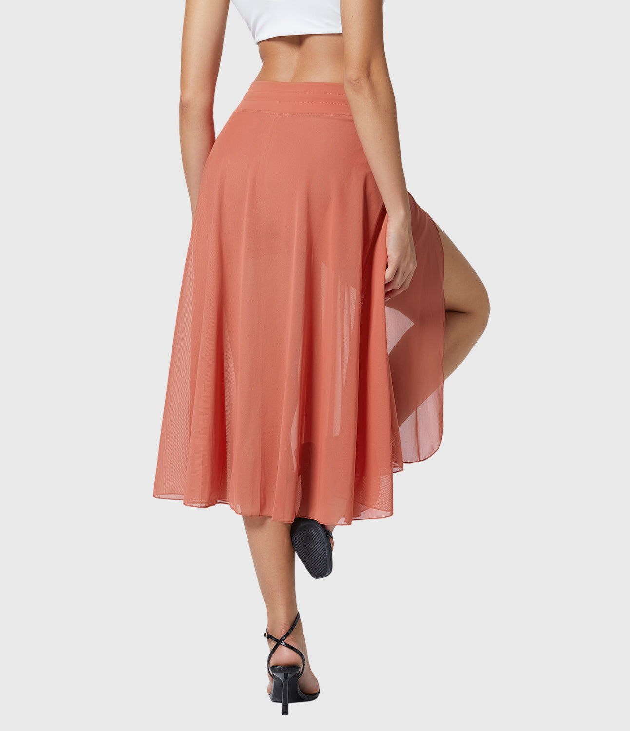 Aquarelle | Gonna Midi Femminile Leggera con Laccio in Vita