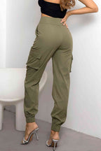 Rovena | Pantaloni Cargo Donna a Vita Alta Tapered Casual
