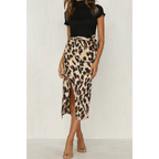 Ann | Gonna Midi Donna Portafoglio Maculata con Spacco