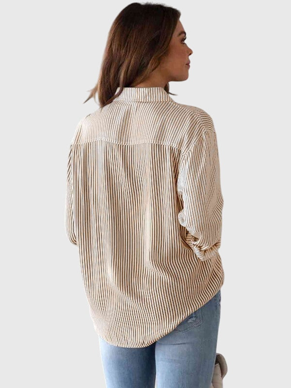 Zorella | Camicia Casual Donna a Righe con Laccio Frontale
