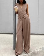 Dea | Elegante Completo Donna a Righe con Gilet