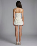 Herminie | Fitted Mini Dress with Corset Look Effect