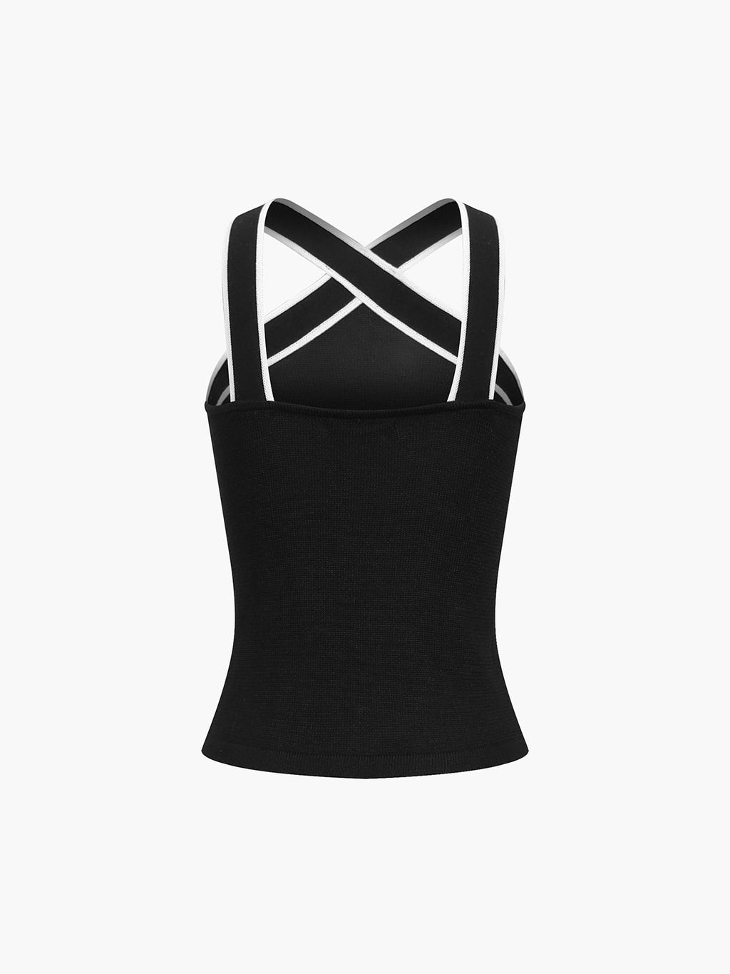 Pamela | Top Estivo Donna in Maglia con Spalline a Contrasto