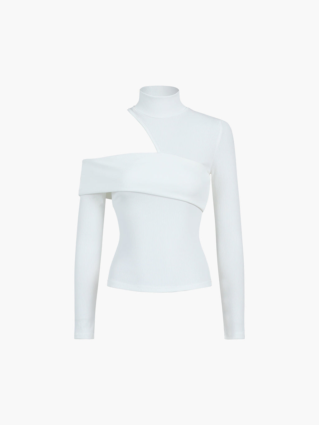 Patsy | Maglione a Costine da Donna con Scollo Asimmetrico