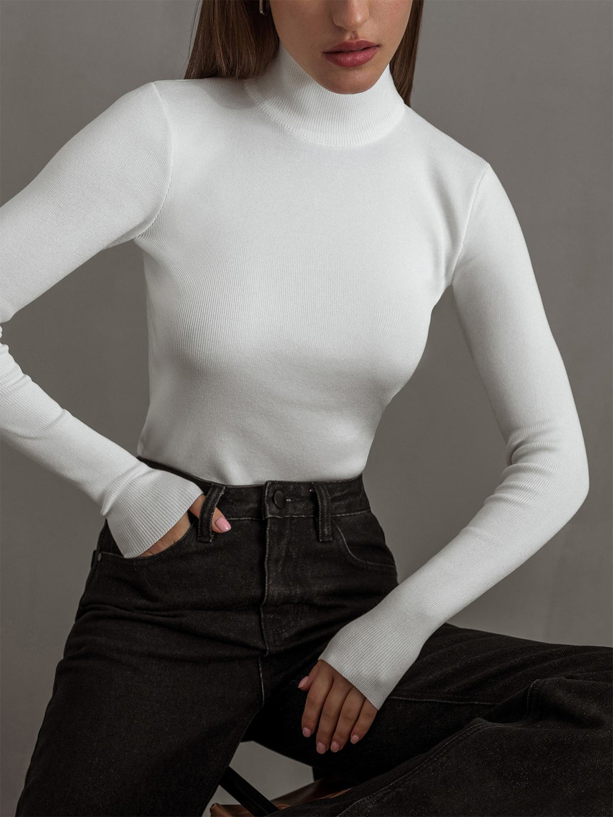 Elvara | Women's Casual Knit Turtleneck