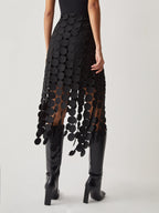 Luiza | Gonna Midi Donna Elegante con Taglio Laserato
