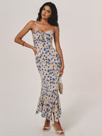 Alviera | Abito Estivo Midi Donna a Fiori Bodycon
