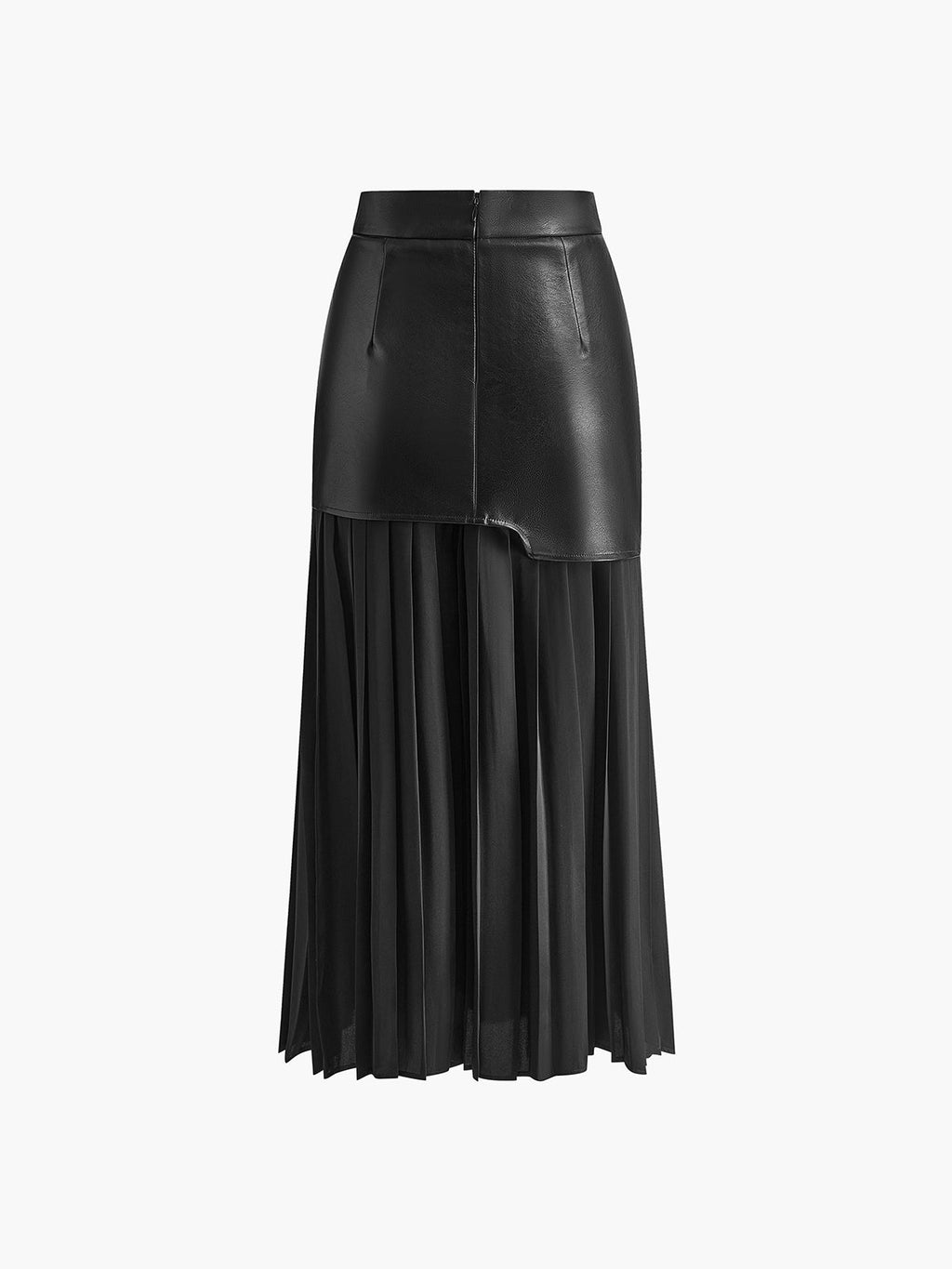 Elvora | Damska Elegancka Spódnica Maxi Plisowana z Kontrastem
