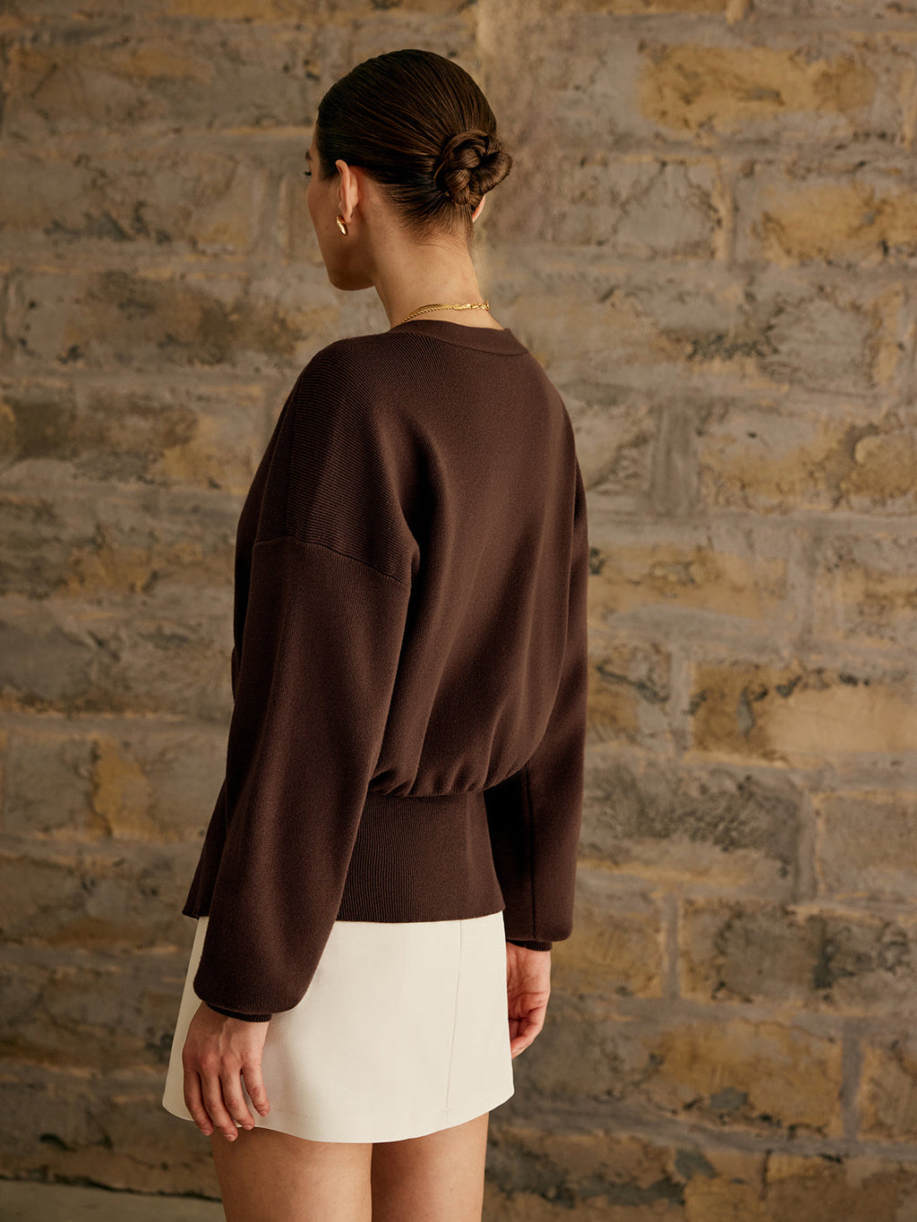 Marivelle | Cardigan elegante da donna con scollo a V e bottone dorato