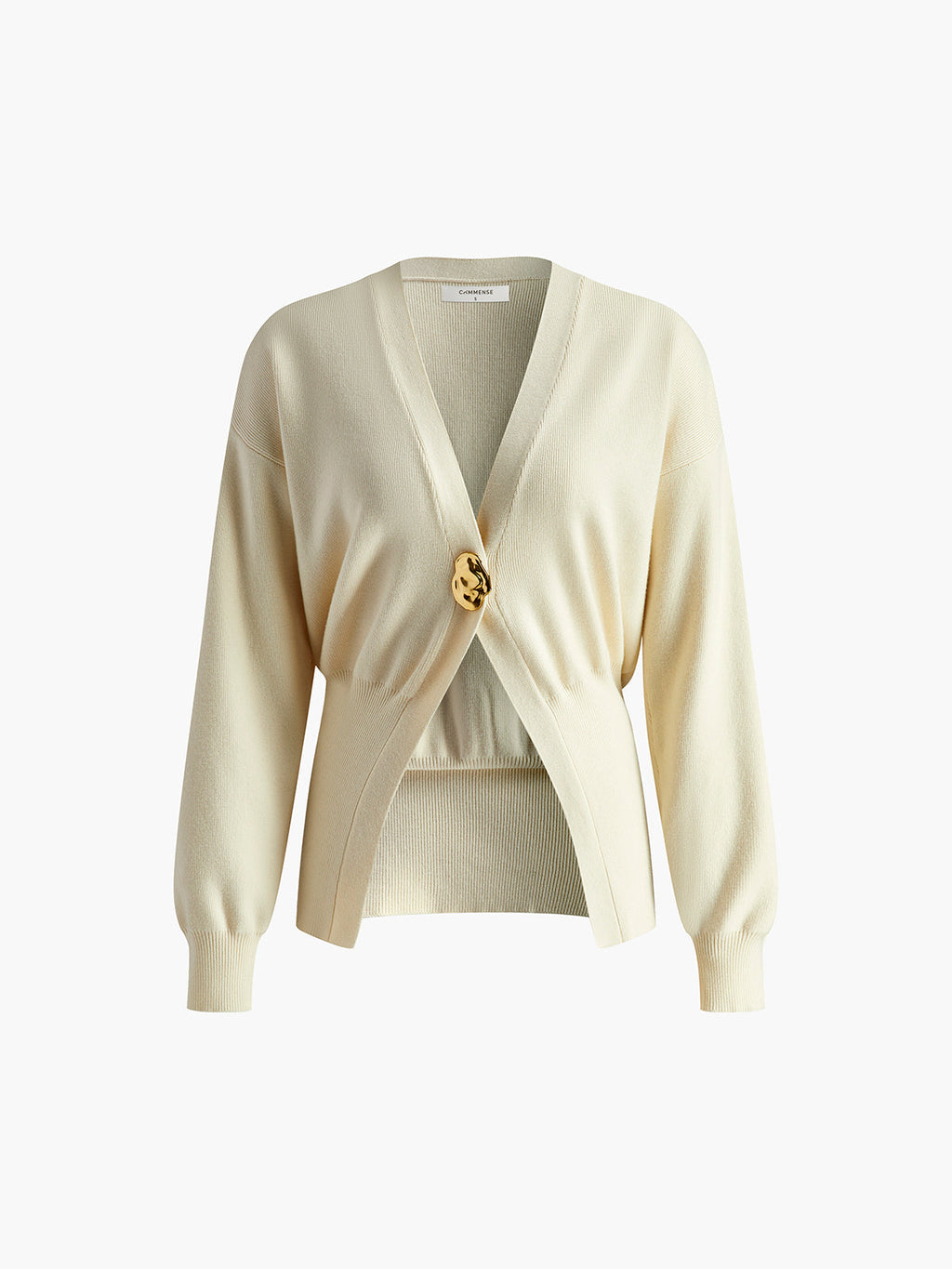 Marivelle | Women's Elegant V-Neck Cardigan with Gold Button