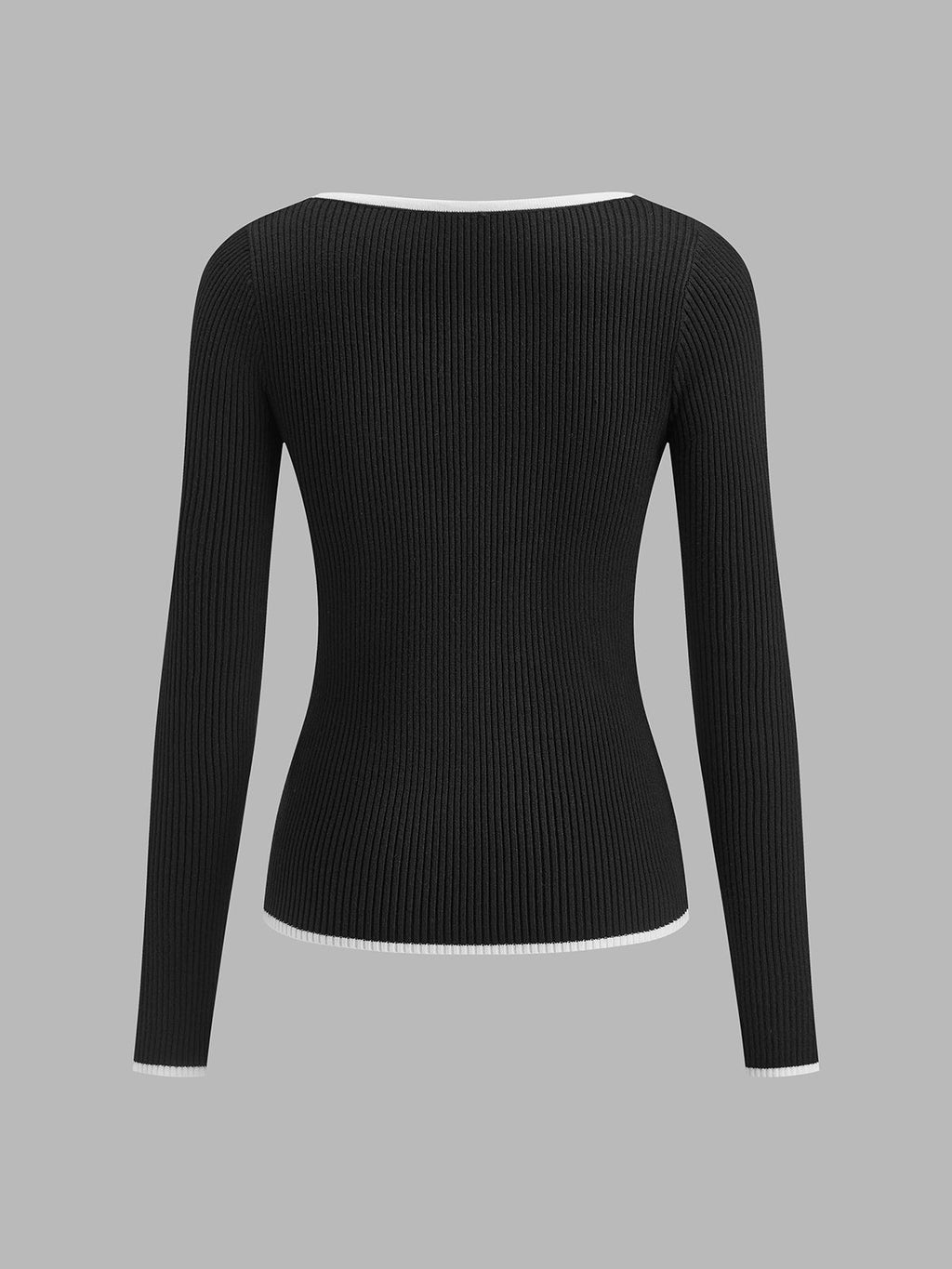 Melvra | Maglione Invernale Donna a Costine con Contrasto