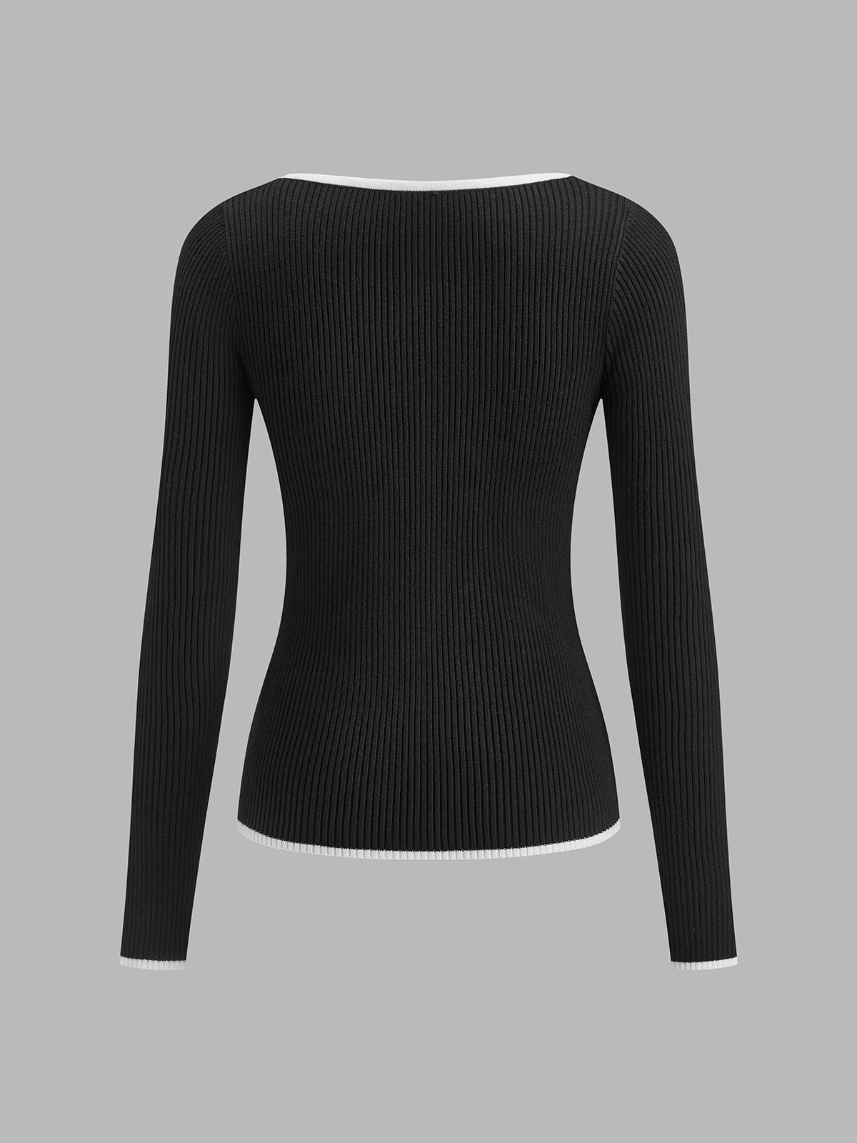 Melvra | Maglione Invernale Donna a Costine con Contrasto