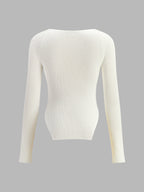 Palmer | Top a Maglia da Donna con Scollo Sweetheart e Maniche Lunghe