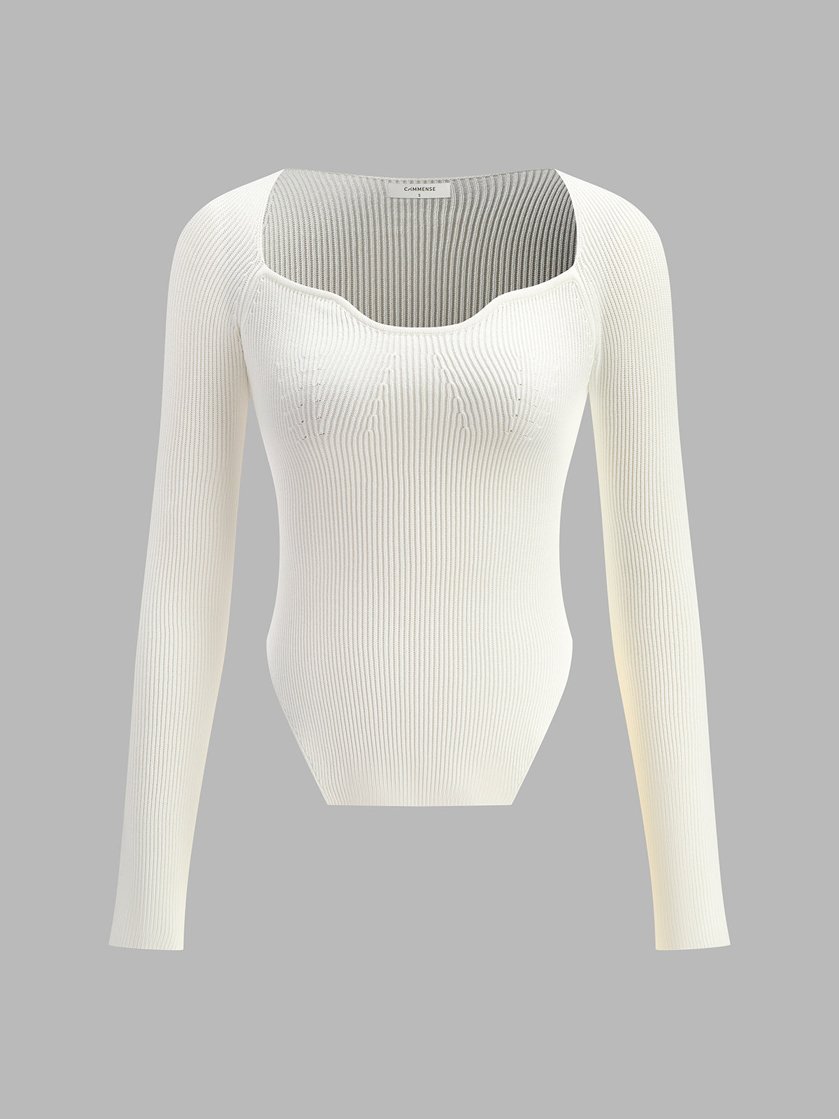 Palmer | Top a Maglia da Donna con Scollo Sweetheart e Maniche Lunghe