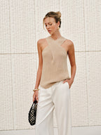 Velira | Top Elegante Estivo Donna in Maglia Halter